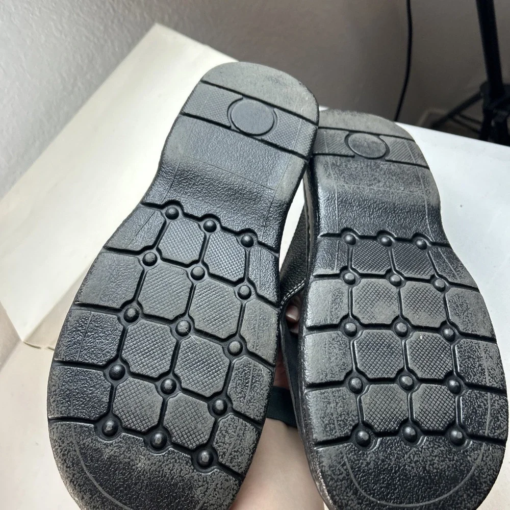 Ray Safari Exotic Leather Sandals Stingray‎ Black Mens Size 14